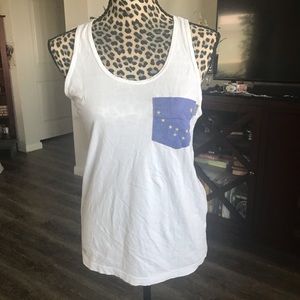 White muscle tank size small